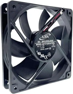 Mute Silent Quiet 120mm 12cm Computer Case Cooling Fan,for ADDA AD1212DS-A70GL 120X120X25mm DC 12V 0.13A 1800RPM 75CFM 34DBA