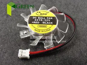 2pcs High quality ultra quiet 4010 Graphics card fan blade 35MM Diameter 25/26/27mm Hole Pitch 12V 0.1A fan blade 2pin