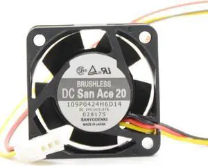 New original San Ace Sanyo 109P0424H6D14 DC24V 0.07A 4CM 40MM 4020 3-Wire 3-Pin Inverter Cooling Fan computer case cooler