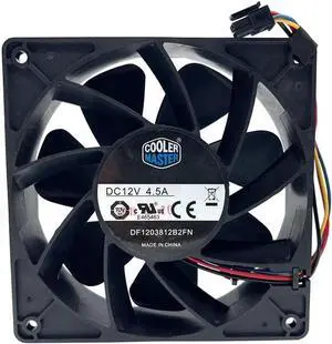 High Speed 120mm Cooling Fan 12cm,DF1203812B2FN DC 12V 4.50A 120X120X38mm Miner Cooler
