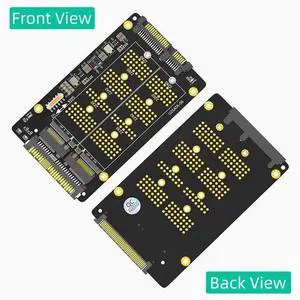 2-in-1 M.2 NVME PCI-E SSD to U.2 SFF-8639 SATA adapter card