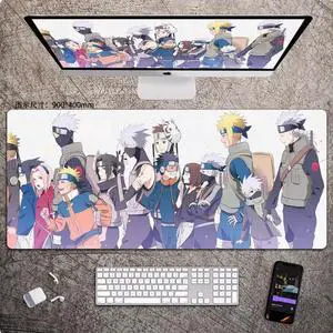 Anime NARUTO mouse pad Extended Gaming Mouse Pad with Stitched Edges, Large Mouse pad with Non-Slip Rubber Base for Work & Gaming, Office & Home