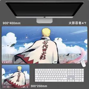 Anime NARUTO mouse pad Extended Gaming Mouse Pad with Stitched Edges, Large Mouse pad with Non-Slip Rubber Base for Work & Gaming, Office & Home 800*300mm