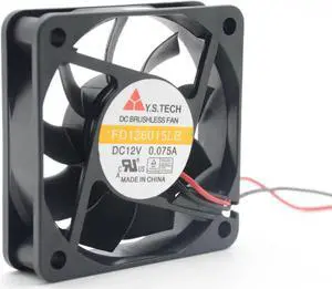 Original Y.S.Tech FD126015LB 6014 6cm 60mm DC 12V 0.075A double ball silent cooling fan