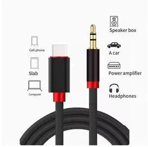 Type-C to 3.5mm for Apple 16 mobile phone car AUX audio cable iPhone15Promax connection cable Car player speaker Car subwoofer plus music adapter