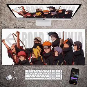Anime NARUTO mouse pad Extended Gaming Mouse Pad with Stitched Edges, Large Mouse pad with Non-Slip Rubber Base for Work & Gaming, Office & Home