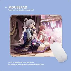 Kamisato Ayaka Mouse pad Small Genshin Impact gaming table pad Computer keyboard pad Medium mouse pad 30X25CM Green