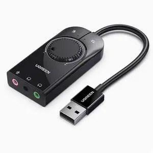 Green Link usb external sound card Computer drive-Free 7.1 headphone speaker Converter Desktop Connect speaker microphone ps4