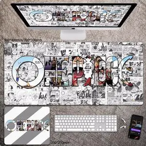 Anime One Piece mouse pad Extended Gaming Mouse Pad with Stitched Edges, Large Mouse pad with Non-Slip Rubber Base for Work & Gaming, Office & Home 300*250mm