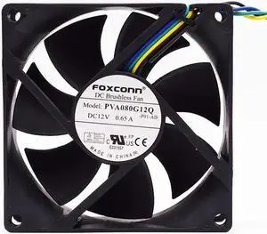 8cm NEW Original Foxconn PVA080G12Q -P01-AD DC12V 0.65A 8025 cooling fan PWM 4-Pin
