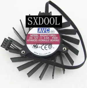 AVC BASA0710R2U frameless 12V 0.5A 4 Wires 4 Pins VGA Fan graphics card cooler AVC BASA0710R2U frameless 12V 0.5A 4 Wires 4 Pins VGA Fan graphics card cooler