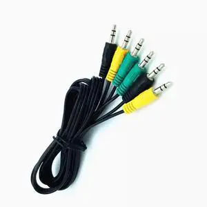 3-in-1 stereo audio cable Car 3.5mm earphones male to female car AUX mobile phone audio box cable