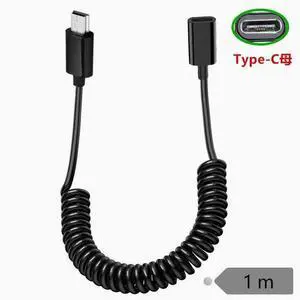 Type-c Female miniUSB/V3V8 transfer cable Spring cable T-port Type-c Female miniUSB/V3V8 transfer cable Spring cable T-port