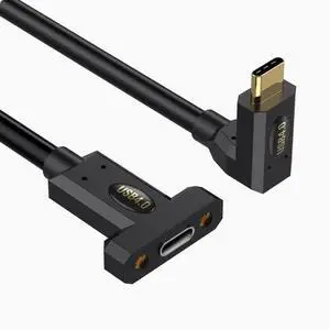 USB4 :TYPE-C fair bend Turn Type-C master ear screws fixed panel extension cable 8K60HZ Lightning Multi-function 240W