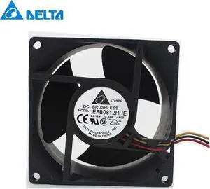 Delta EFB0812HHE -F00 DC12V 0.62A P/N:59P2572 Server Square Fan 3-wire 80x80x38mm