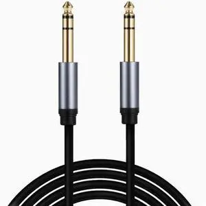 6.35 male to male three core dual channel stereo noise cancellation mono electric box sound mixer Guitar 6.5mm audio cable