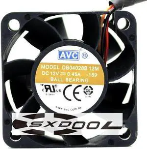 NEW AVC 4028 DB04028B12M-189 12V 0.45A 4cm three-wire server chassis fan