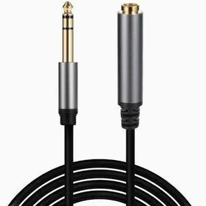 6.35mono dual channel male vowel extended guitar audio line amplifier microphone recording studio 1.8 m