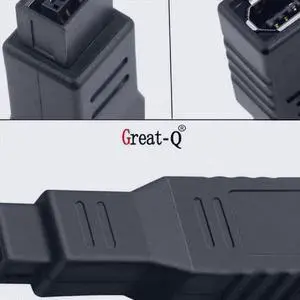 FireWire 400/800 1394 B adapter 9-pin to 6-pin Firewire 9p revolution 6p female connector
