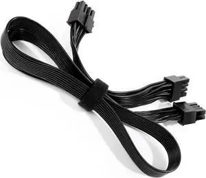PSU CPU 8 Pin to Dual 8 (4+4) Pin EPS Cable Male to Male CPU Power Cable for Seasonic Focus Prime ROG Thor Strix Modular Power Supply (70cm+15cm)