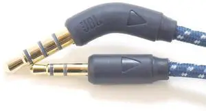 J-B-L headphone audio cable 3.5mm to 2.5mm nylon headphone cable with wire control microphone