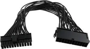 ATX 24 Pin Extension Cable Lead 24 Pin Male to 24 Pin Female ATX Power Supply PSU Extension Cable Extender for Motherboard 32cm/12.6Inch