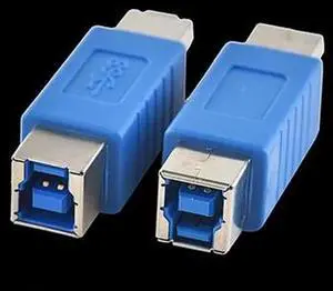 Printer square adapter USB B female to B female USB3.0 high-speed transmission extension connector 2PACK