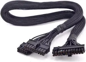24Pin ATX Power Supply Cable 18+10Pin to 20+4 Pin Sleeved for Seasonic M12II EVO Series 850 W 750 W 620 W 520 W PSU Modular