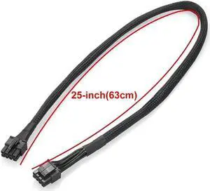 CPU 8Pin to 8pin 4+4Pin Power supply Cable Braided Net Sleeved for C.orsair HX1200 HX1000 HX850 HX750 PLATINUM Fully Modular RM Series RM450 550 650 750 850 1000W (63cm)
