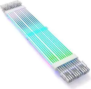 RGB PC Cables,Strimmer 3x8 pin Extension Cable,PC Graphic Card Power Supply,5V 3Pin Sync ARGB PSU Cable