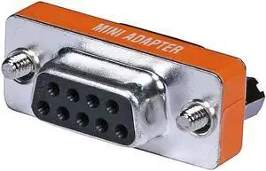 DB9 Female/Female Mini Null Modem Adapter
