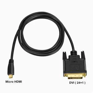 Micro HDMI to DVI hdmi to dvi Interconversion port HD data transmission video conversion cable 1.8 m