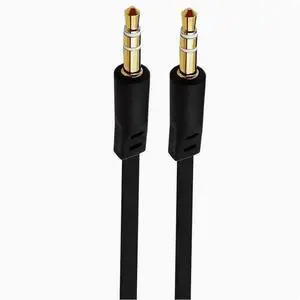 High elastic flat computer projection laptop TV output power amplifier speaker DC3.5 male and female bend audio extension cable Level 3 Father-in-law straight head 15CM