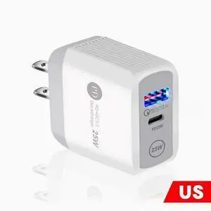 PD+USB Fast charging 25W charger type-c for iPhone 15/14/11 Apple 12/13 fast charging head