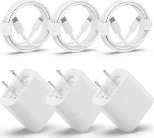 USB C Charger Phone Charger Fast Charging 3Pack 20W Type C Wall Charger Block with 6FT Long USB C to Lightning Cable Compatible for iPhone 14Pro/13 Pro/12/12 Pro Max/11/XS Max/XS/XR/X/8