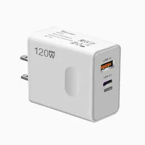 120W charging type-c Multi-interface Super Fast charge/flash charging head US standard USb dual port for Apple 15/16 Samsung charging head