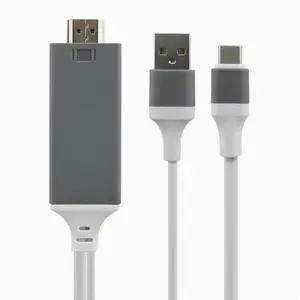 Mobile phone to TV with the same screen cable Computer cable typec to HDMI video converter usb projection cable White