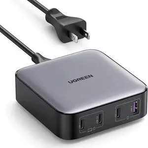 100W USB C Charger Nexode 4 Ports USB C Charging Station GaN Fast Desktop Charger Compatible with MacBook Pro XPS iPhone 16/16 Pro/15 Pro Galaxy S24/S23 Ultra iPad Steam Deck