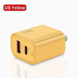 45W US Gauge charging head PD Super Fast charge/Flash charge Yellow