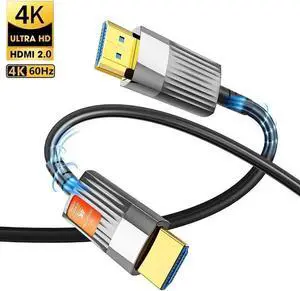 4K Fiber Optic HDMI Cable 100Feet Long Full 4K60Hz (4:4:4 RGB HDR10 HDCP2.2) 1440p 144Hz 18Gbps High Speed Ultra HD Directional Active Cord Compatible with PS5, PS4, HDTV, Monitor, Xbox, Blu-ray