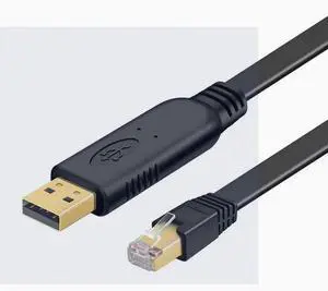 console cable Router configuration cable Signal control cable USB to RJ45 debugging cable Communication serial cable 6.60 ft. Black