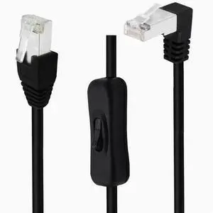 Super Class 6 Gigabit cat6e network cable with 304 switch control network Disconnect extension network cable Male to male straight head/down bend 1m