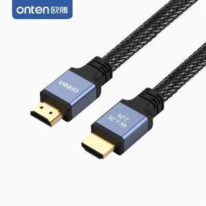 ONTEN HDMI2.0 4K60HZ high-definition computer monitor TV connection cable Braided mesh extension desktop computer notebook 2m ONTEN HDMI2.0 4K60HZ high-definition computer monitor TV connection cable Braided mesh extension desktop computer notebook 2m