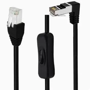 Super Class 6 Gigabit cat6e network cable with 304 switch control network Disconnect extension network cable Male to male straight head/down bend 1m