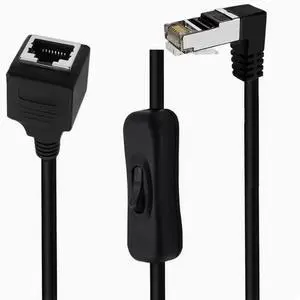 Super Class 6 Gigabit cat6e network cable with 304 switch control network Disconnect extension network cable Male to female under bend 1m Super Class 6 Gigabit cat6e network cable with 304 switch control network Disconnect extension network cable Male to female under bend 1m