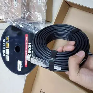 Fiber hdmi HD cable 2.0 version 4K 60hz engineering grade imported chip decoration tube TV 5M