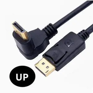 4K gold plated 90-degree upbending elbow DP cable HD cable DisplayPort cable DP to DP conversion cable