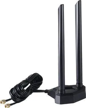 Dual Band WiFi 2.4GHz 5GHz 5.8GHz RP-SMA Male WiFi Antenna with Magnetic Base for PC Desktop Computer PCI-E WiFi Network Card USB WiFi Adapter Bluetooth Card Wireless Router