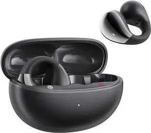 QCY Crossky C30 Open Ear Headphones Wireless Bluetooth, Clip-On Earbuds with 4 ENC Noise Cancelling Mic, Stable Fit, Dual Connection, EQ Customized, Sports Earphones for Workout/Running