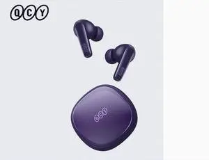 QCY T13 True Wireless Earbuds Bluetooth 5.1 Headphones Touch Control with Charging Case Waterproof Stereo Earphones in-Ear Built-in Mic Headset 40H Playtime (White) Purple